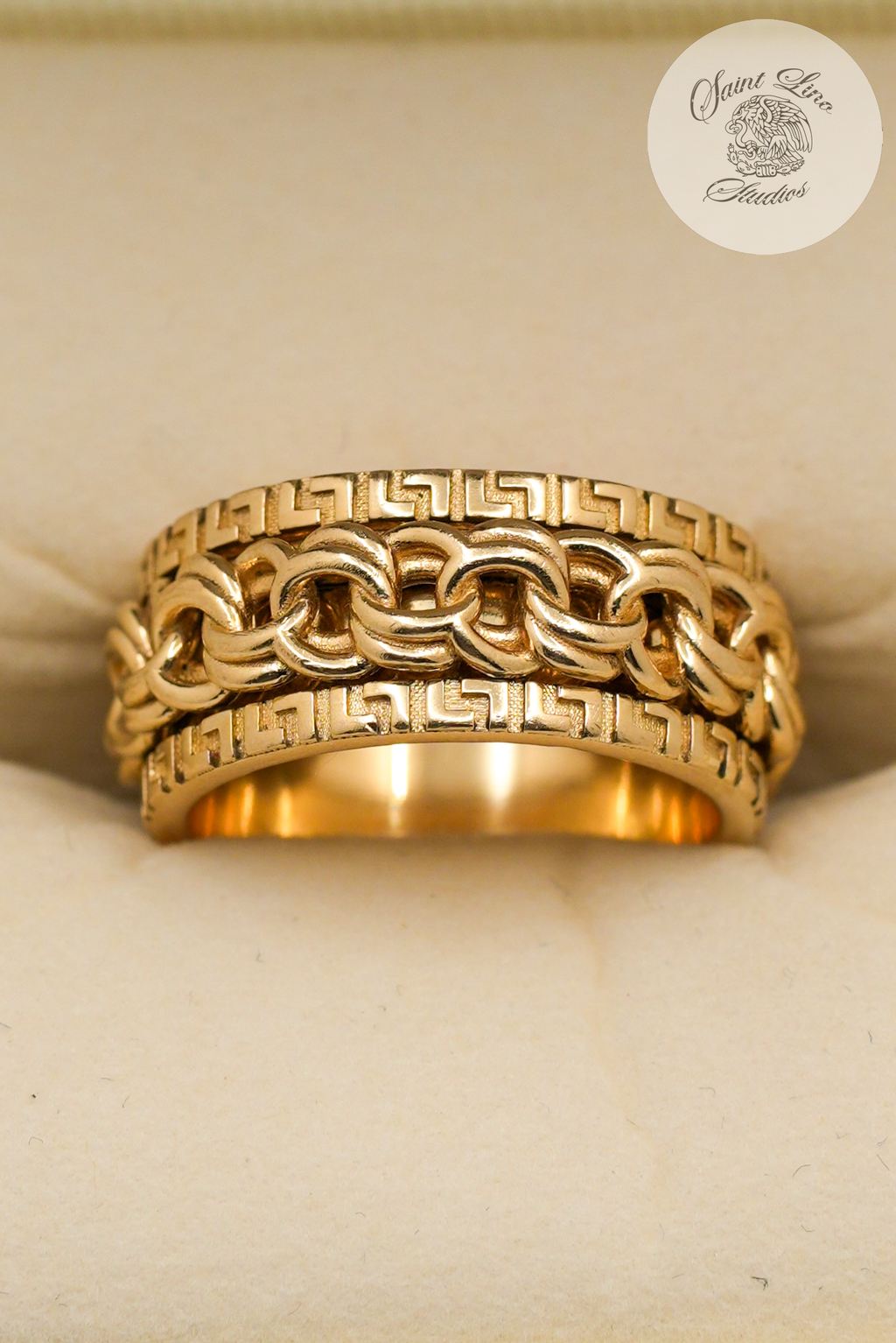 14K Spinning Chino Link Ring