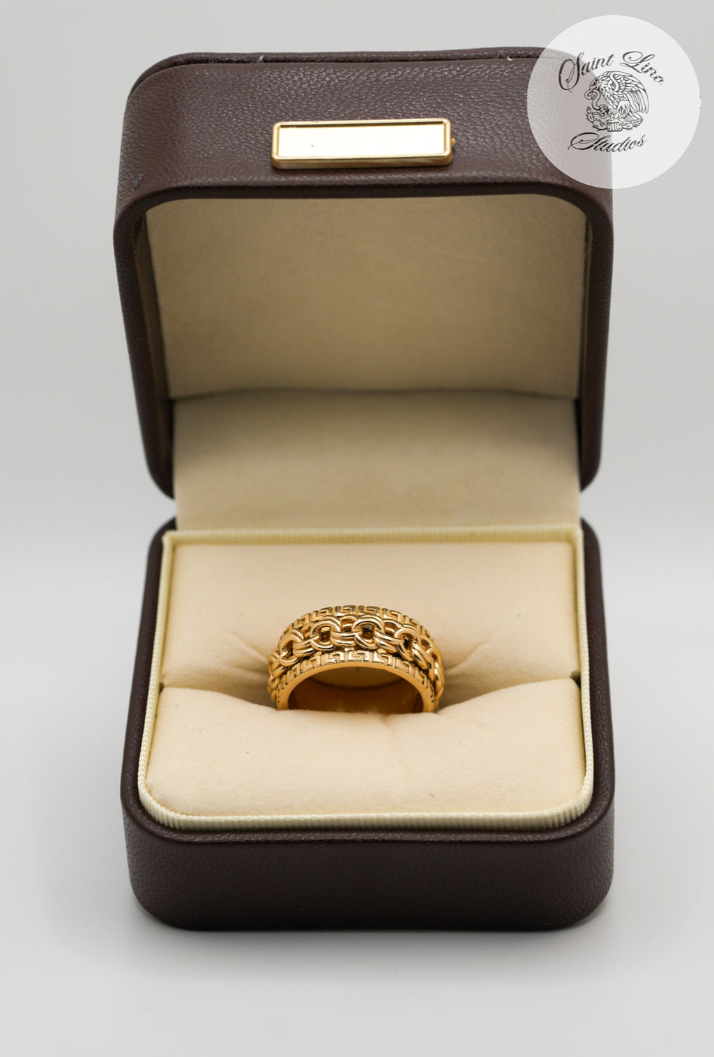 14K Spinning Chino Link Ring