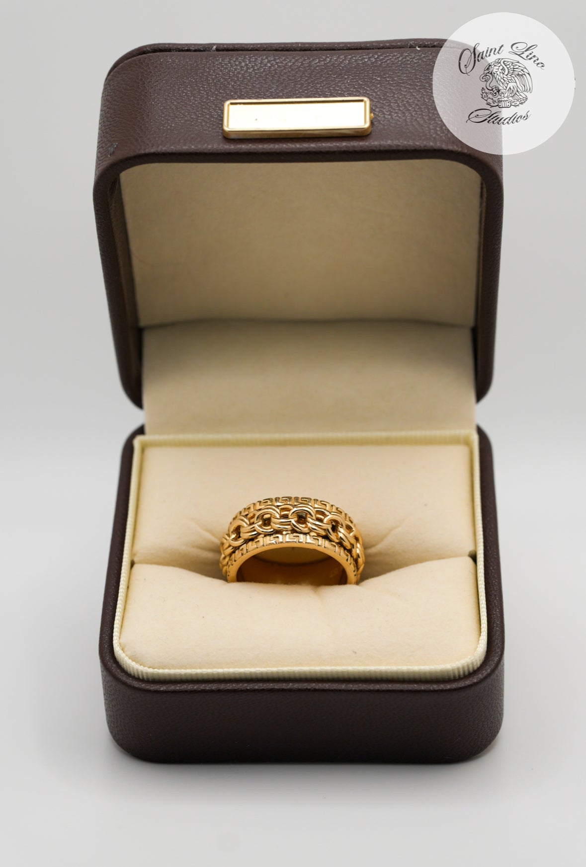 14K Spinning Chino Link Ring